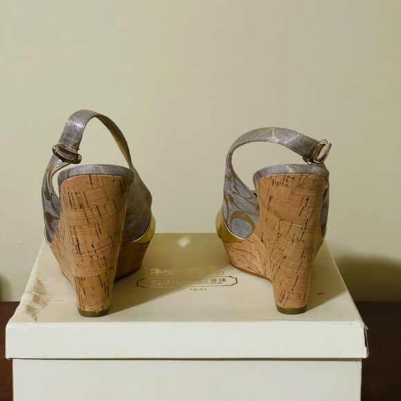 Coach Jessy in Gold 7.5 Wedges - Picture 8 of 10